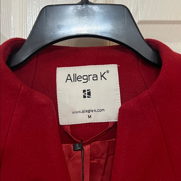 Allegra K Women's Red A-line Mid-Long Peacoat size:M retail $79 - Picture 4 of 9